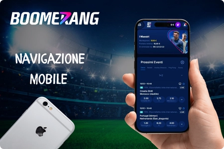Interfaccia e navigazione Boomerang da smartphone