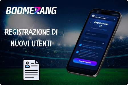 processo di registrazione del Boomerang Casinò