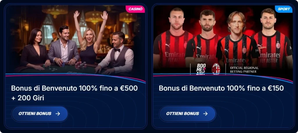 Boomerang bonus di benvenuto